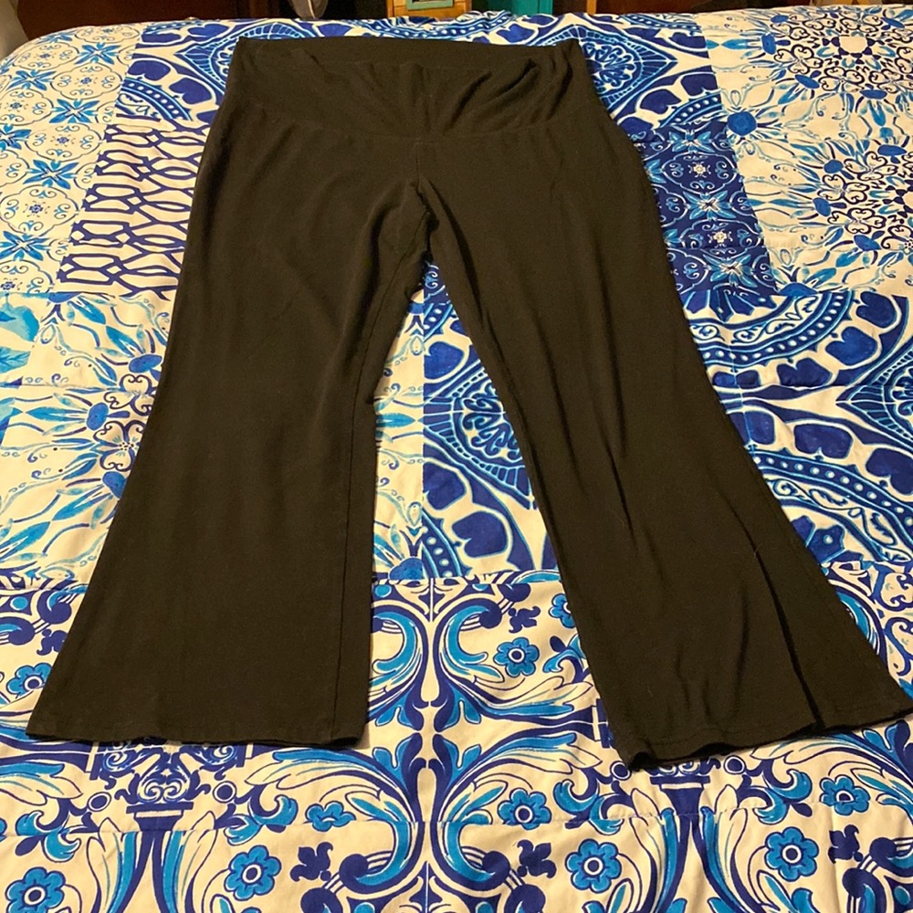 Comfy Maternity Black comfy pants with belly band XL (16-18)